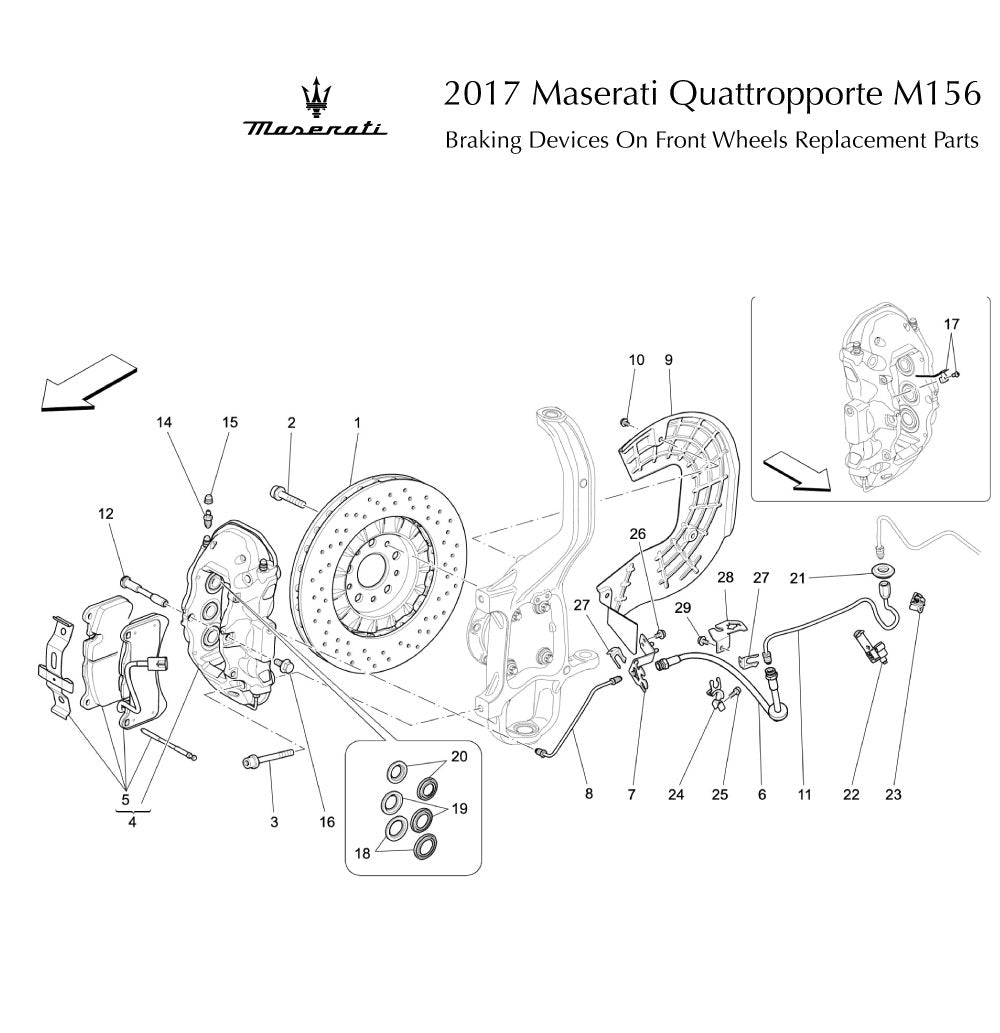 2017 Maserati Quattropporte M156 Braking Devices On Front Wheels