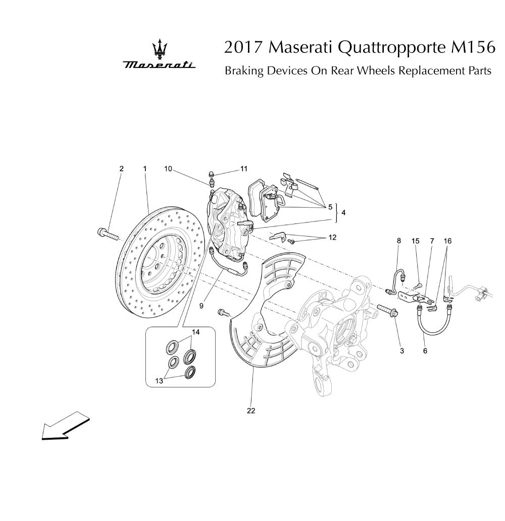2017 Maserati Quattropporte M156 Braking Devices On Rear Wheels