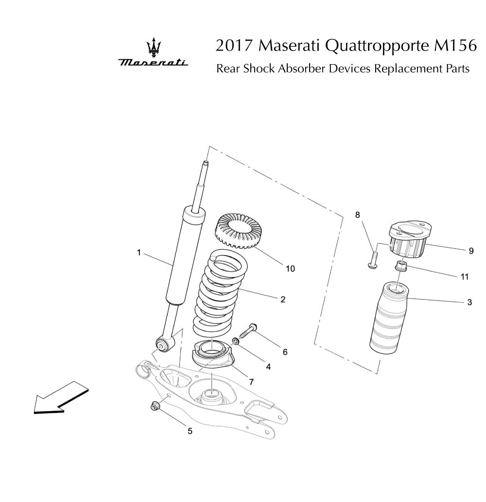 2017 Maserati Quattropporte M156 Rear Shock Absorber Devices