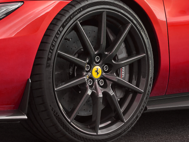 Ferrari F8 Tributo 20" Carbon Fiber Wheels Set