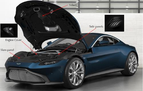 Aston Martin New Vantage Carbon Fiber Underbonnet Pack