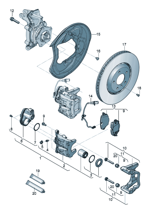 Bentley Bentayga Rear Brake Replacement Parts