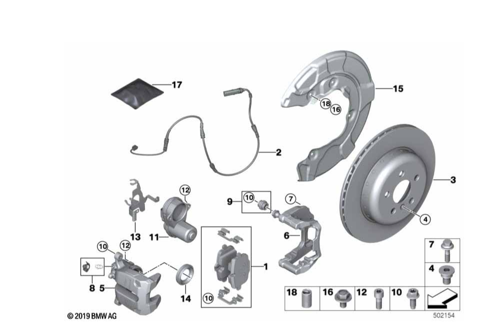 Rolls Royce 2018 Cullinan Rear Brakes Replacement Parts