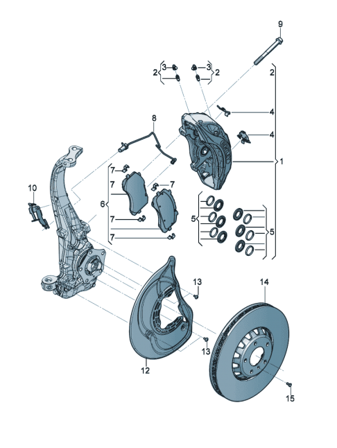Bentley Bentayga Front Brake Replacement Parts