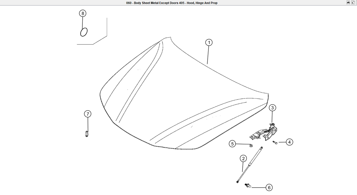 2018 Alfa Romeo Stelvio Hood Hinge Prop Replacement Parts