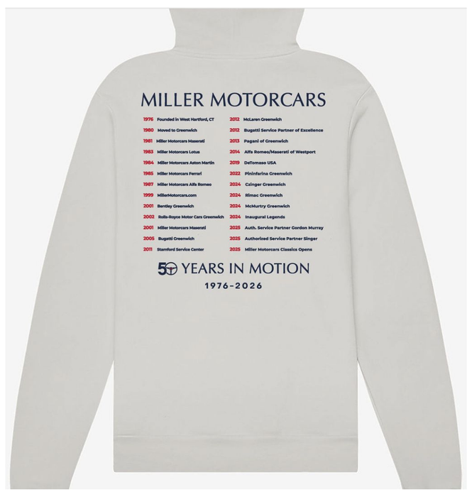 Miller Motorcars 50th Anniversary Sweatshirt
