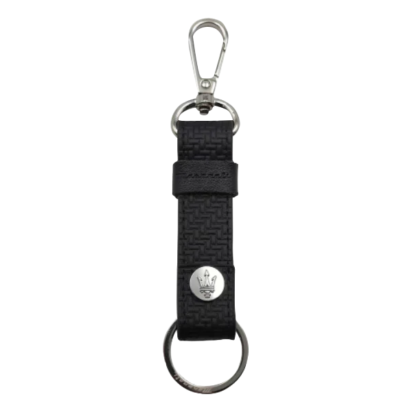Maserati Leather Carabiner Keychain