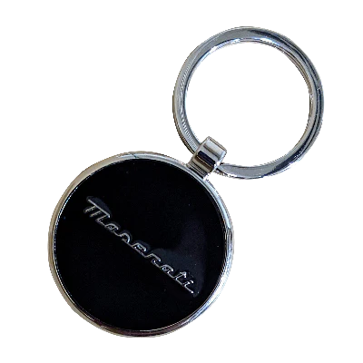 Maserati Black Chrome Keychain