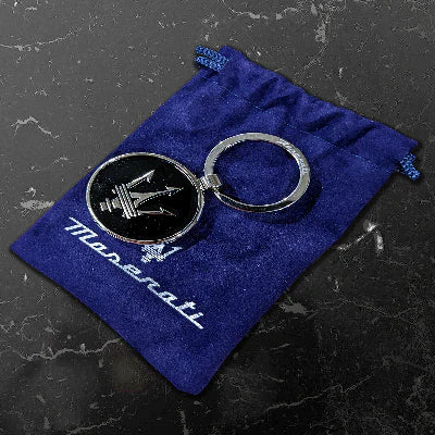 Maserati Black Chrome Keychain