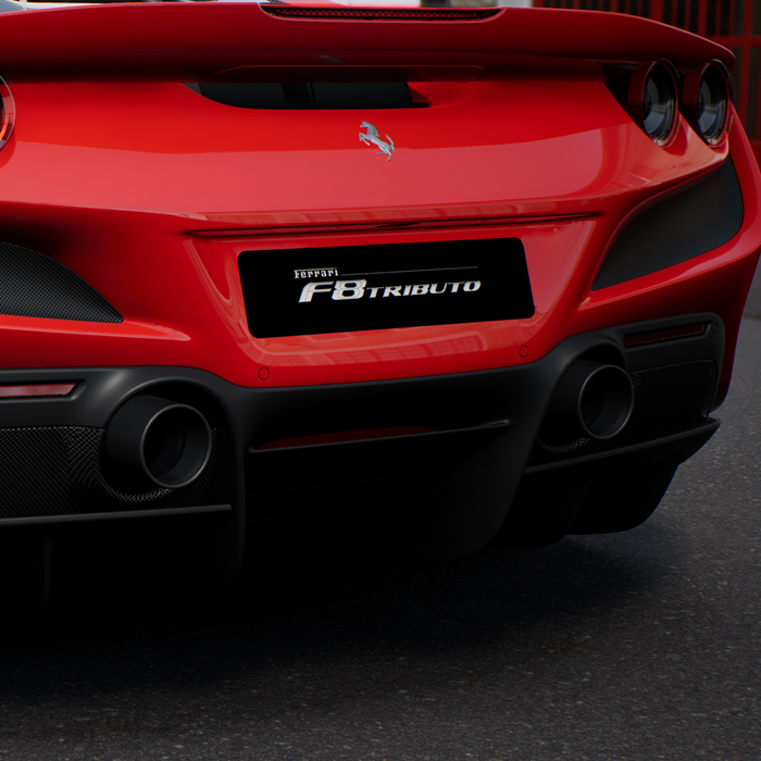 Ferrari F8 Tributo Tailpipe Tips with Ceramic Coating, Black