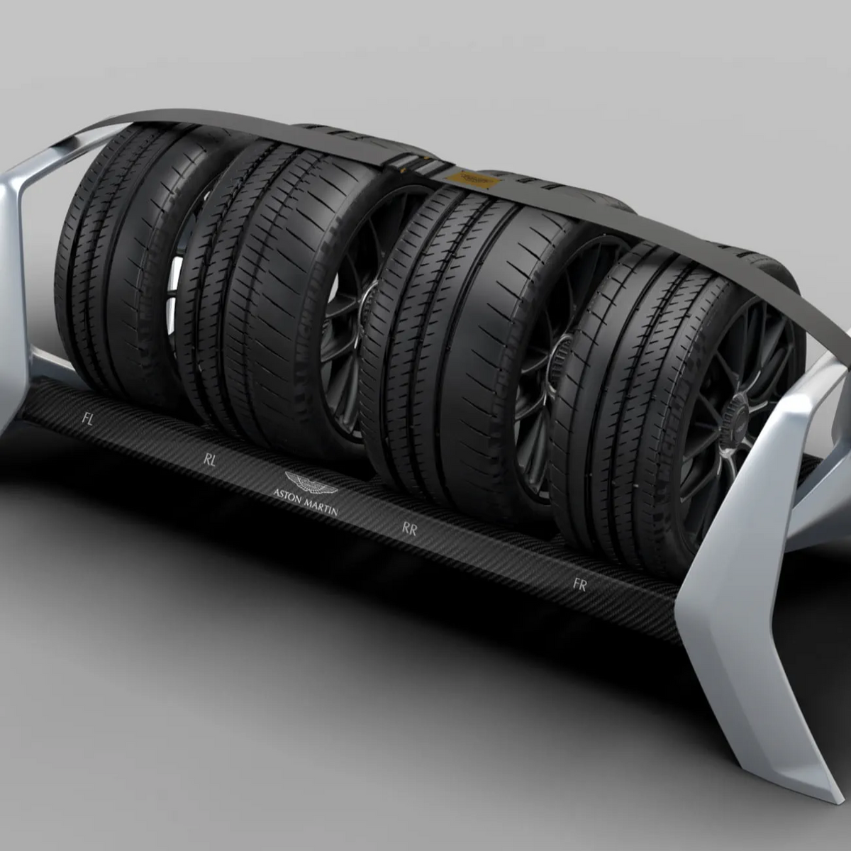 Aston Martin Valkyrie Tire Rack — Miller Motorcars Boutique