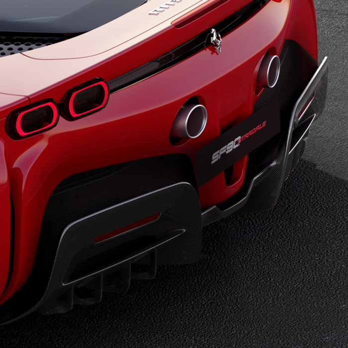 Ferrari SF90 Carbon Fiber Rear Diffuser