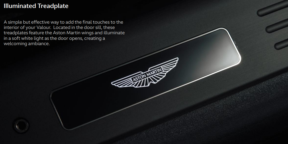Aston Martin Valour Illuminated Treadplate