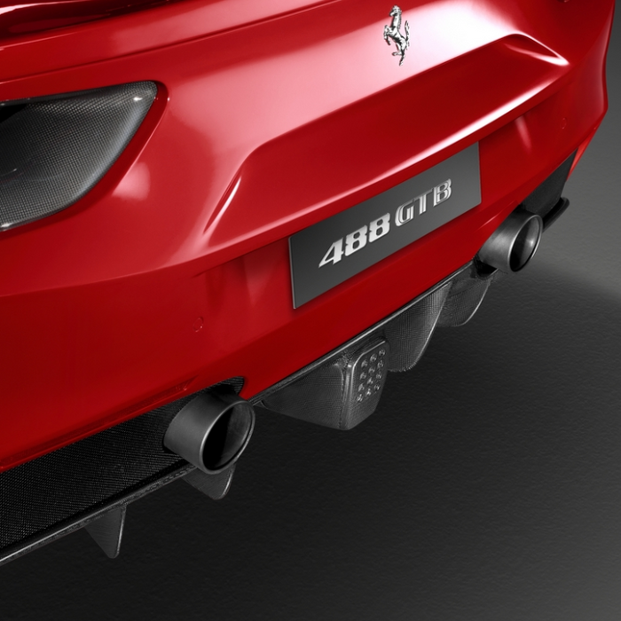 Ferrari Genuine 488GTB Black Exhaust Tailpipe Tips
