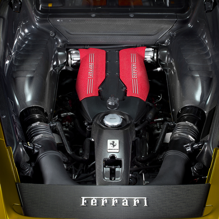 Ferrari 488 Carbon Fiber Engine Compartment Shields