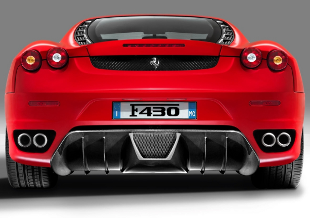 F430 Rear View Ferrari F430 Carbon Fiber Rear Diffuser — Miller Motorcars Boutique