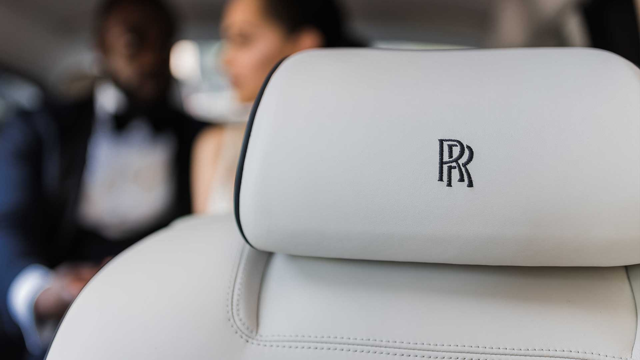 Rolls-Royce Phantom Bespoke Logo Leather Headrest