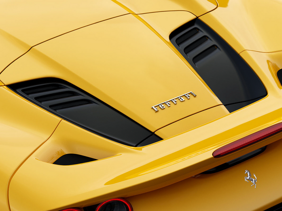 Ferrari F8 Tributo Carbon Fiber Rear Aerodynamic Duct