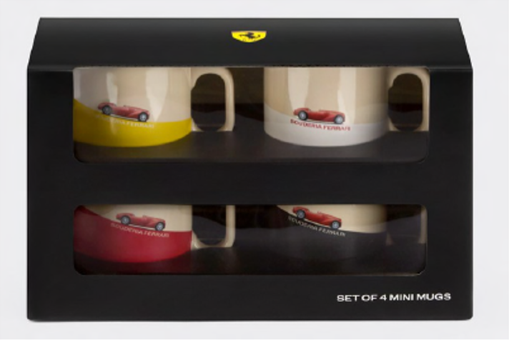 Ferrari Set of 4 Stackable Mini Mugs