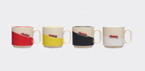 Ferrari Set of 4 Stackable Mini Mugs