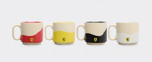 Ferrari Set of 4 Stackable Mini Mugs