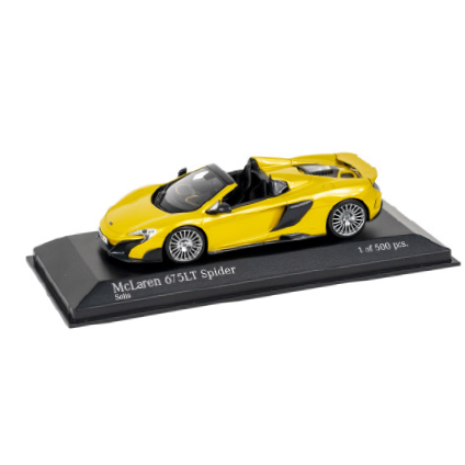 McLaren 675LT Spider 1:43 Scale Model, Solis Yellow — Miller