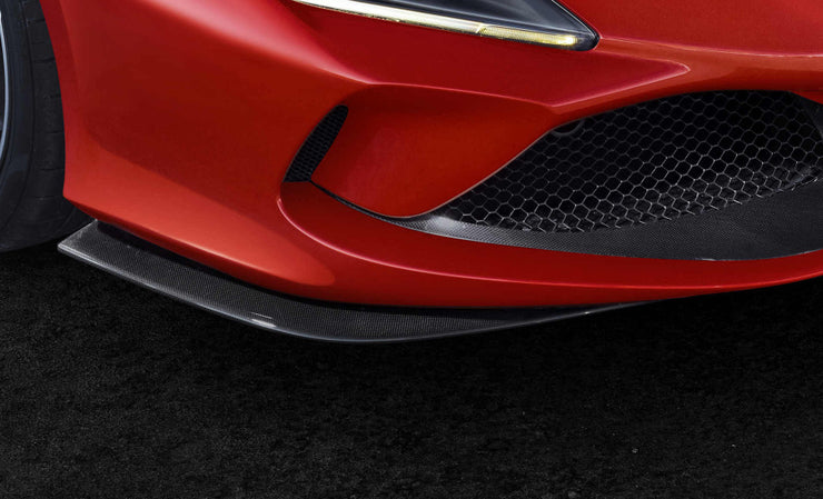 Ferrari F8 Tributo Carbon Fiber Front Aerodynamic Appendages