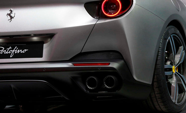 Ferrari Portofino Tailpipe Tips with Ceramic Coating (Black)