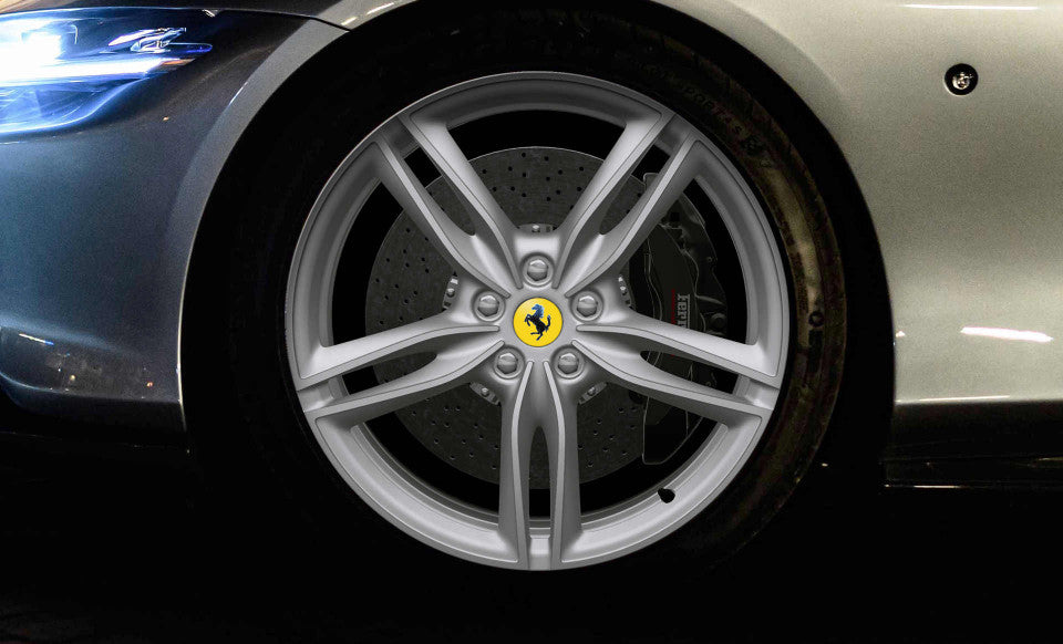 Ferrari Roma 20" Forged Wheels, Liquid Silver & Matte Grigio Corsa