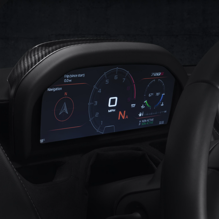 McLaren 720S Carbon Fiber Folding Driver Display Bezel