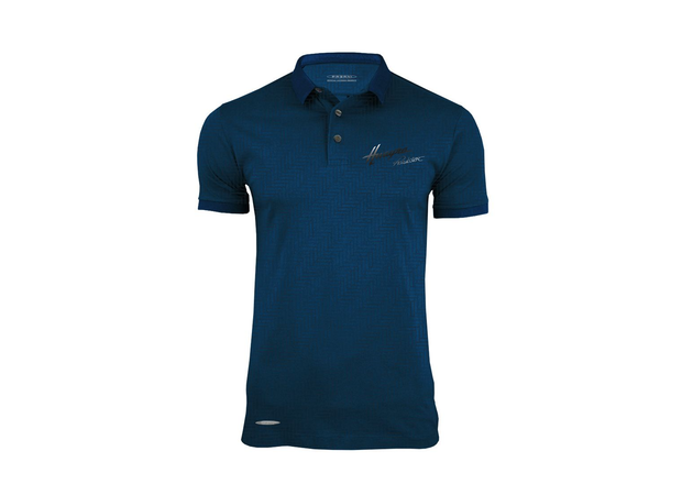 Pagani "Huayra Roadster" Men's Blue Polo Shirt Texture