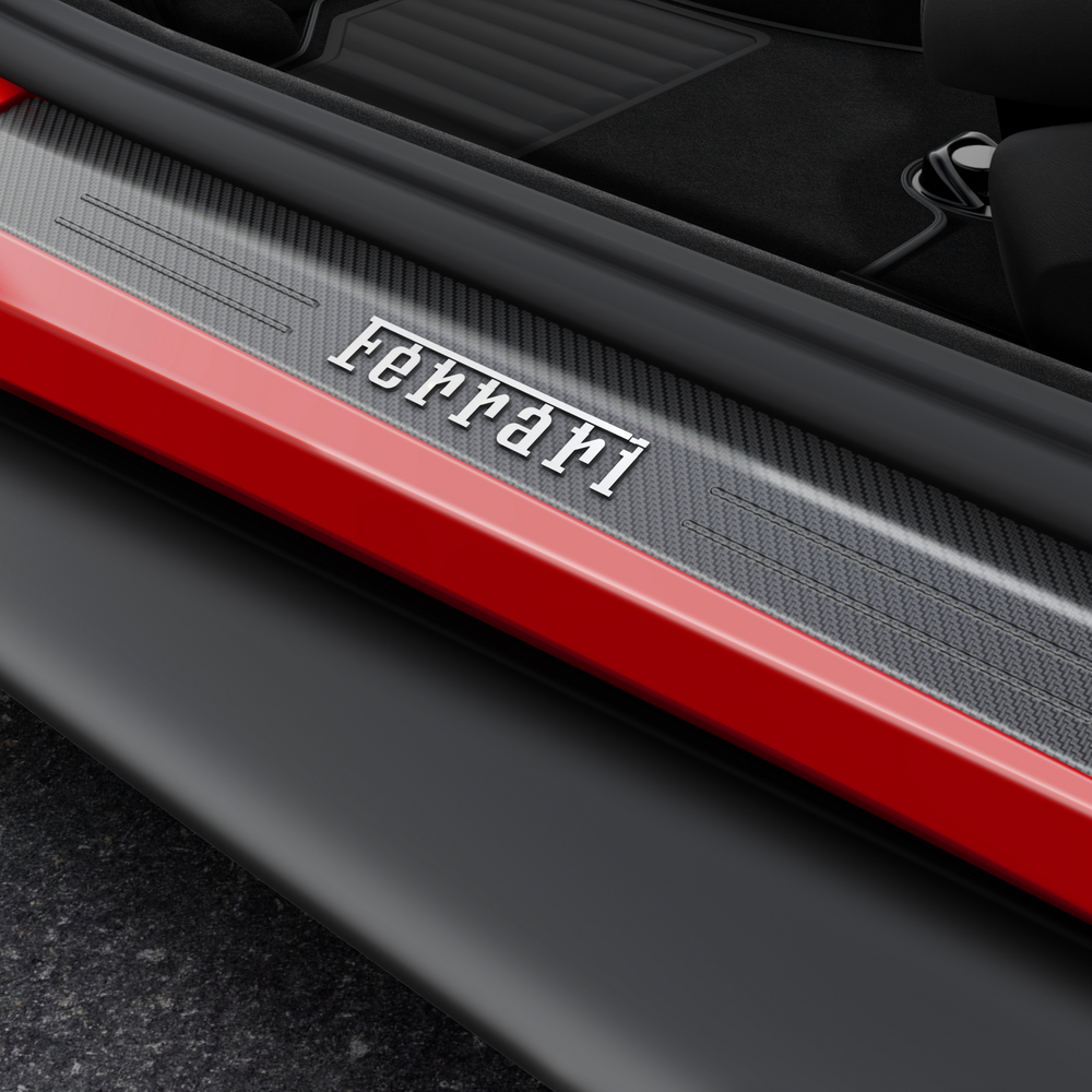 Ferrari Roma Carbon Fiber Kickplates — Miller Motorcars Boutique