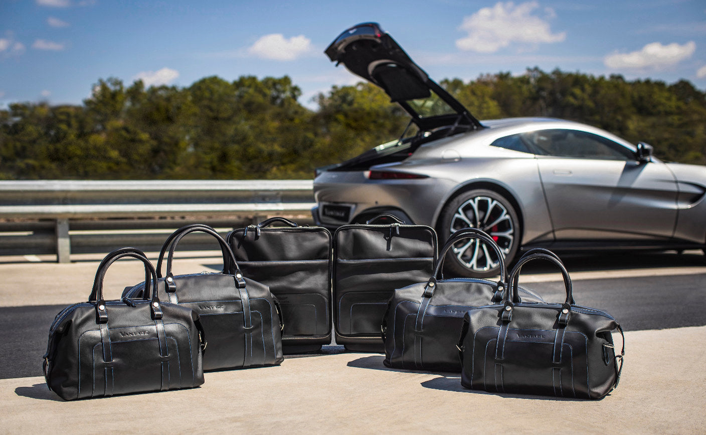 Aston Martin VANTAGE レザー ビジネスバッグ Aston Martin New Vantage Seven Piece Luggage Set - Leather