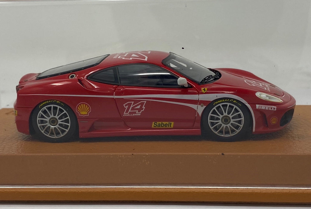 Ferrari F430 Challenge 1:43 Model Car on Leather Base